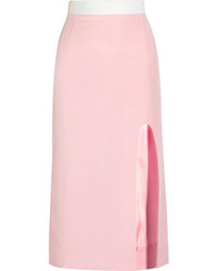 Розовая юбка-миди