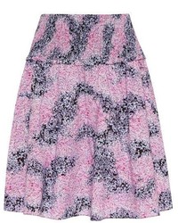 Розовая юбка с принтом