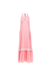 Розовое вечернее платье c бахромой от Clube Bossa
