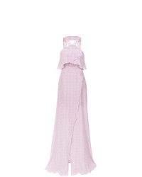 Розовое вечернее платье в горошек от Tufi Duek