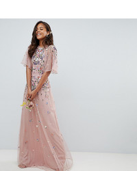 Розовое вечернее платье из фатина от Asos Tall