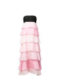 Розовое вечернее платье из фатина от Carolina Herrera