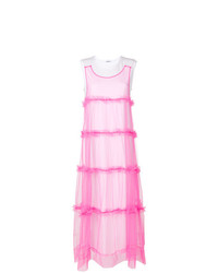 Розовое вечернее платье из фатина от P.A.R.O.S.H.