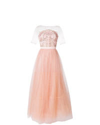 Розовое вечернее платье из фатина от Temperley London