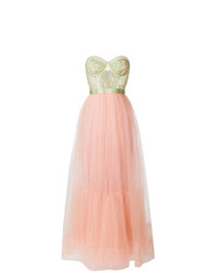 Розовое вечернее платье из фатина от Temperley London