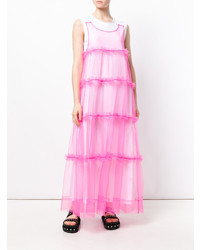 Розовое вечернее платье из фатина от P.A.R.O.S.H.