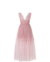 Розовое вечернее платье с вышивкой от Ermanno Scervino