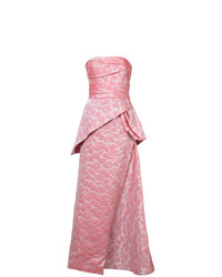 Розовое вечернее платье с вышивкой от Rubin Singer