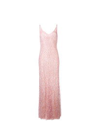 Розовое вечернее платье с пайетками от Amen