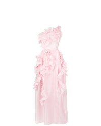 Розовое вечернее платье с рюшами от Ermanno Scervino