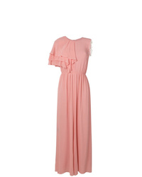 Розовое вечернее платье с рюшами от Pinko