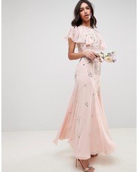Розовое вечернее платье с украшением от ASOS DESIGN