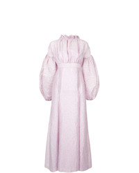 Розовое вечернее платье со складками от Bambah