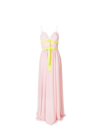 Розовое вечернее платье со складками от Brognano