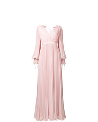 Розовое вечернее платье со складками от Self-Portrait