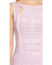 Розовое вечернее платье от Herve Leger