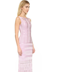 Розовое вечернее платье от Herve Leger