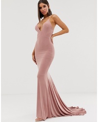 Розовое вечернее платье от Club L London