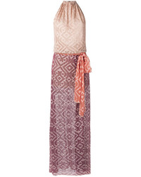 Розовое вязаное платье от Cecilia Prado