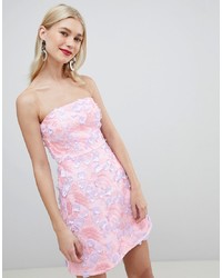 Розовое коктейльное платье с цветочным принтом от ASOS DESIGN