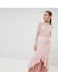 Розовое кружевное вечернее платье от City Goddess Petite
