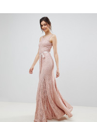 Розовое кружевное вечернее платье от City Goddess Tall