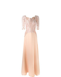 Розовое кружевное вечернее платье от Martha Medeiros