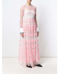 Розовое кружевное платье-макси от Philosophy di Lorenzo Serafini