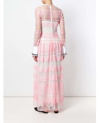 Розовое кружевное платье-макси от Philosophy di Lorenzo Serafini