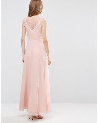 Розовое кружевное платье-макси от Asos