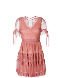 Розовое кружевное платье с пышной юбкой от Three floor