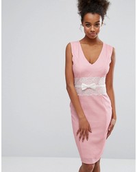 Розовое кружевное платье-футляр от Paper Dolls