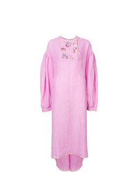 Розовое льняное платье-миди от Natasha Zinko