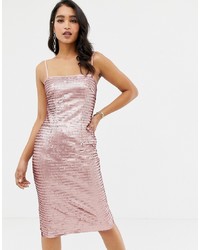 Розовое облегающее платье с пайетками от Forever New