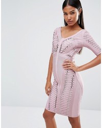 Розовое облегающее платье от Wow Couture