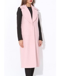 Розовое пальто без рукавов от Tutto Bene