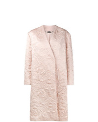 Женское розовое пальто с вышивкой от Alexander McQueen