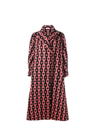 Женское розовое пальто с принтом от Emilia Wickstead