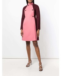 Женское розовое пальто с украшением от Valentino