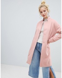 Женское розовое пальто от Fashion Union