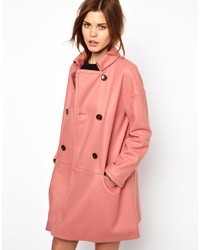 Женское розовое пальто от French Connection