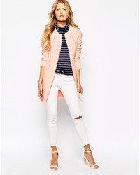 Женское розовое пальто от Noisy May