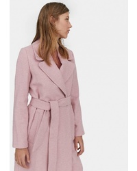 Женское розовое пальто от Stradivarius