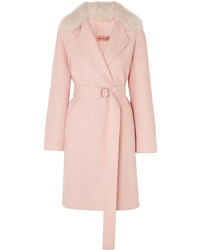 Женское розовое пальто от Yves Salomon