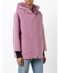 Женское розовое пальто от Liska