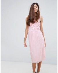 Розовое платье в сеточку от Warehouse
