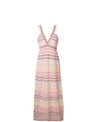 Розовое платье-макси с принтом от M Missoni