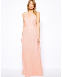 Розовое платье-макси от Mango
