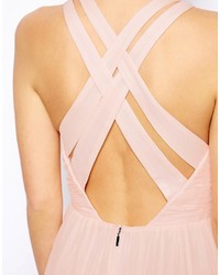 Розовое платье-макси от Mango