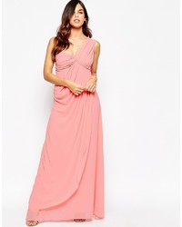 Розовое платье-макси от Jarlo